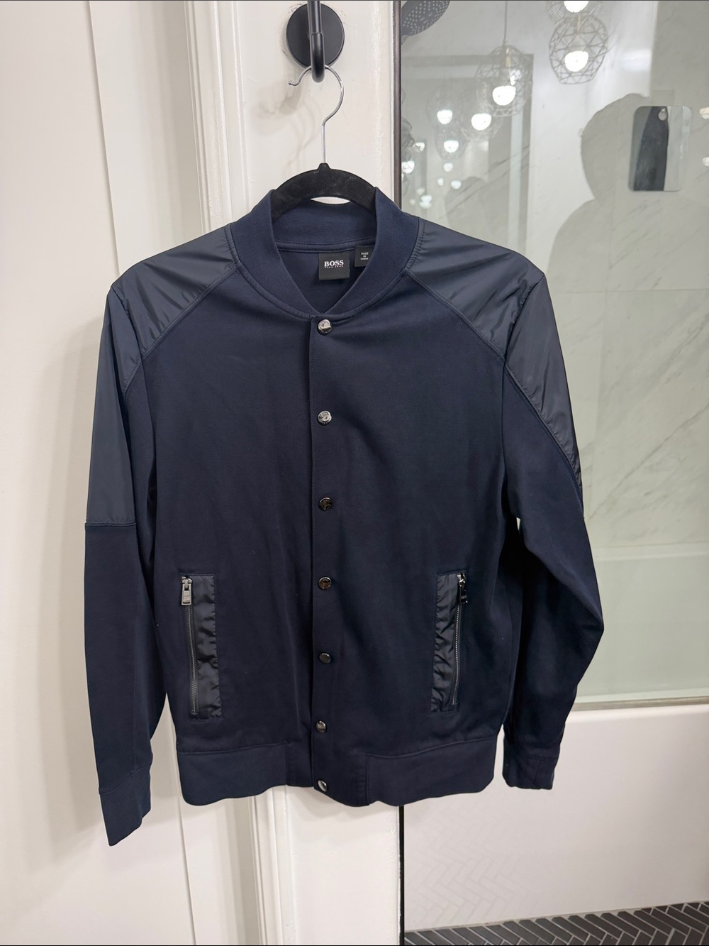 BOSS Navy and Midnight Blue Bomber Jacket